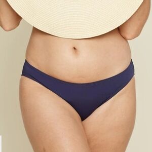 Andie swim Navy The‎ Bikini Bottom size Large NWT